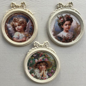 3 Stampe fanciulle con cornice
