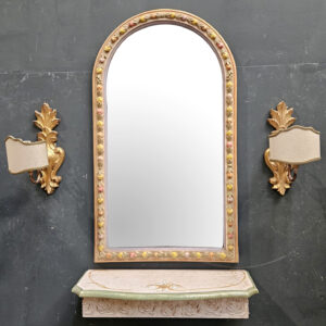 Completo specchio, mensola e applique