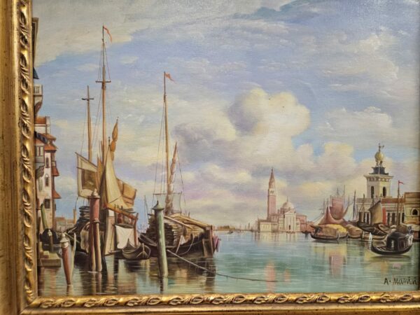 Dipinto scorcio del canale di Venezia - immagine 5