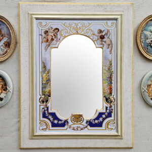 Completo specchio e 4 stampe puttini