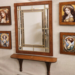 Completo con specchio multirilegato in ottone