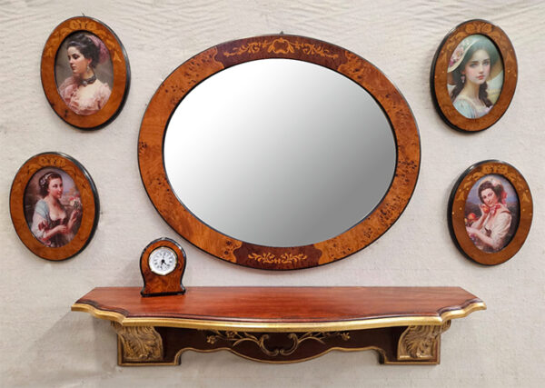 Completo con specchio stile maggiolino