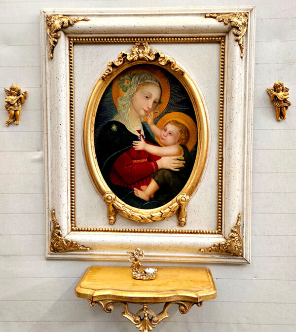 Completo con dipinto di Madonna