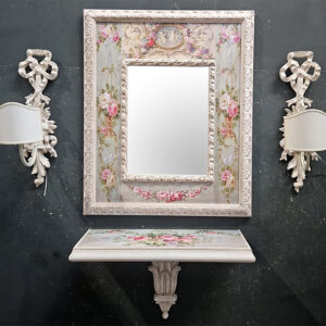 Completo bianco floreale