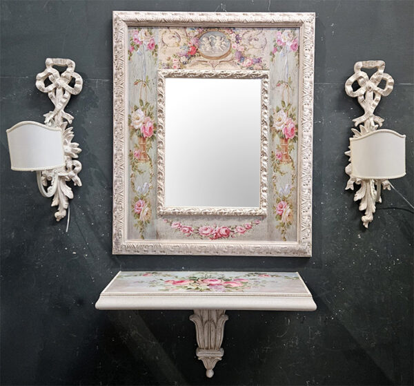 Completo bianco floreale