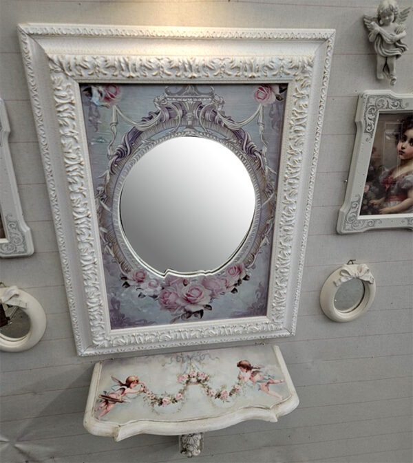 Completo con passe-partout floreale - immagine 4
