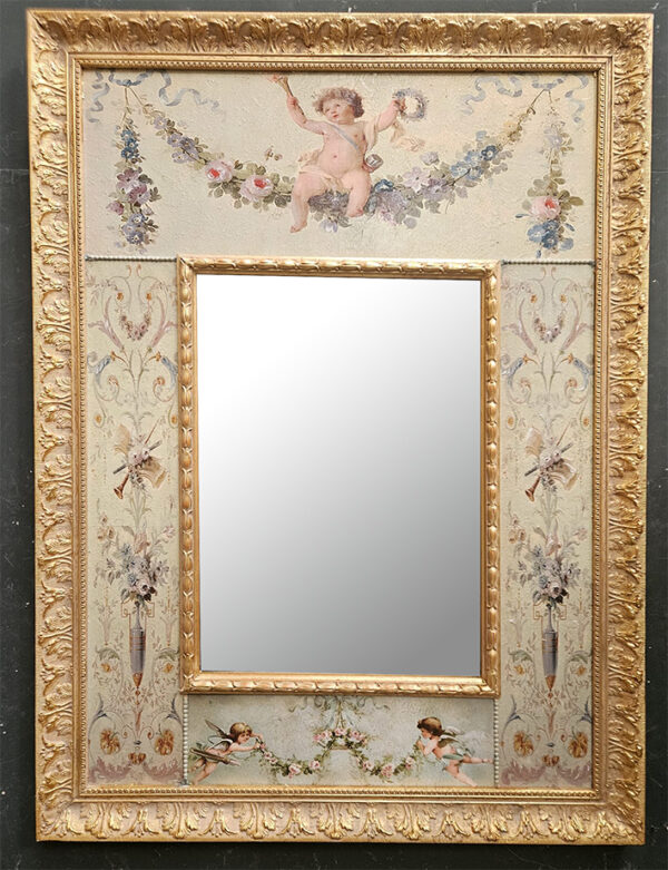 Specchio con decoro simil dipinto