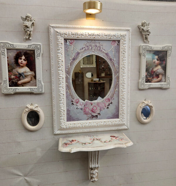 Completo con passe-partout floreale