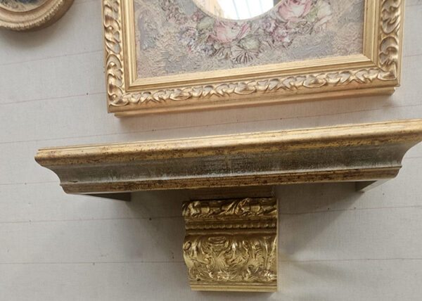 Completo specchio oro con mensolina - immagine 2