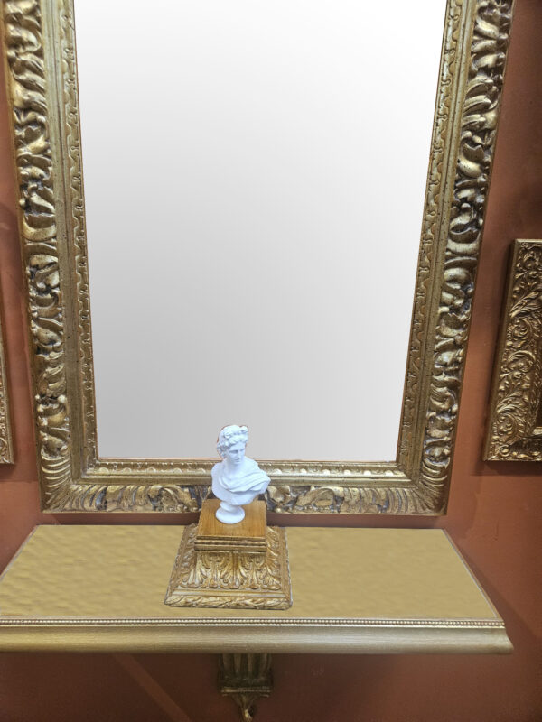 Completo con cornice intagliata a mano - immagine 3