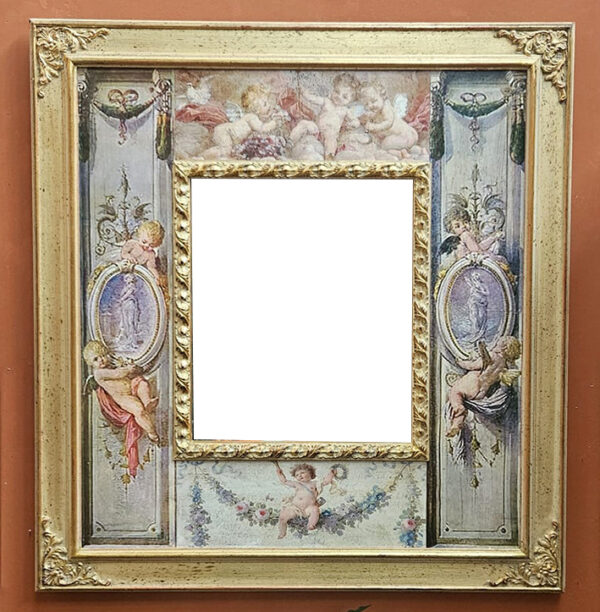 Cornice con passepartout puttini