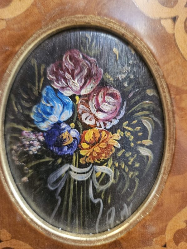 4 dipinti di fiori su rame - immagine 4