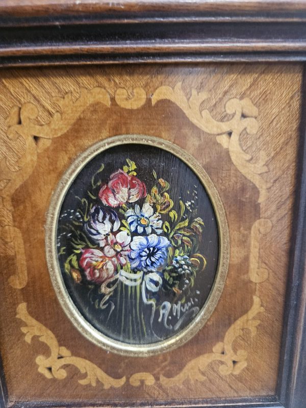 4 dipinti di fiori su rame - immagine 3