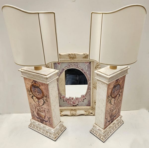 2 lampade e specchio da parete - immagine 6