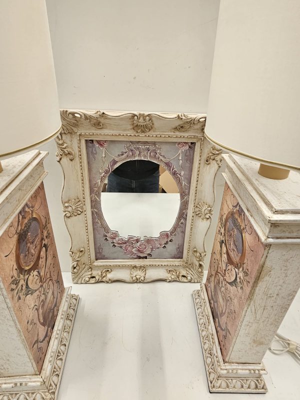 2 lampade e specchio da parete - immagine 5