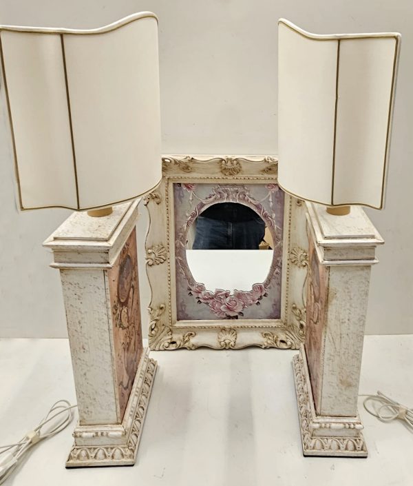 2 lampade e specchio da parete - immagine 4