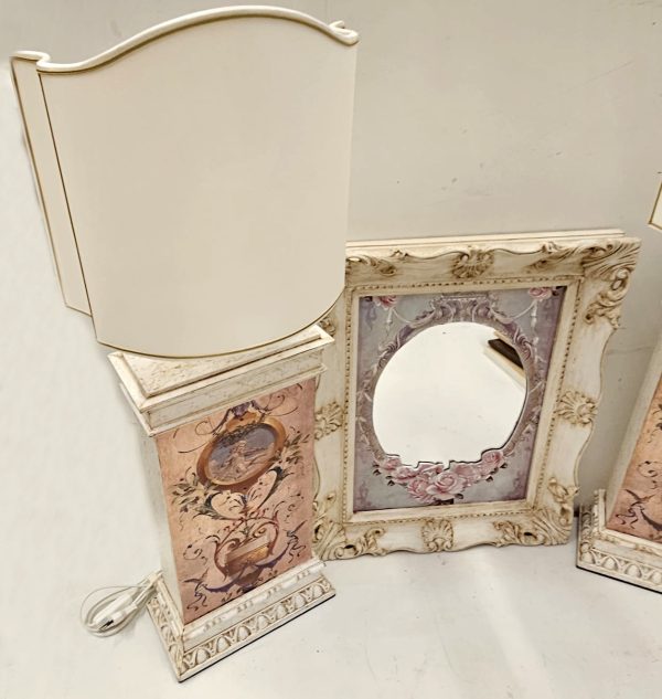 2 lampade e specchio da parete - immagine 3