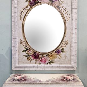 Specchio e mensola bianco provenzale